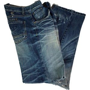 Mens CLRide 36x34 Ripped Knee Distressed Jeans